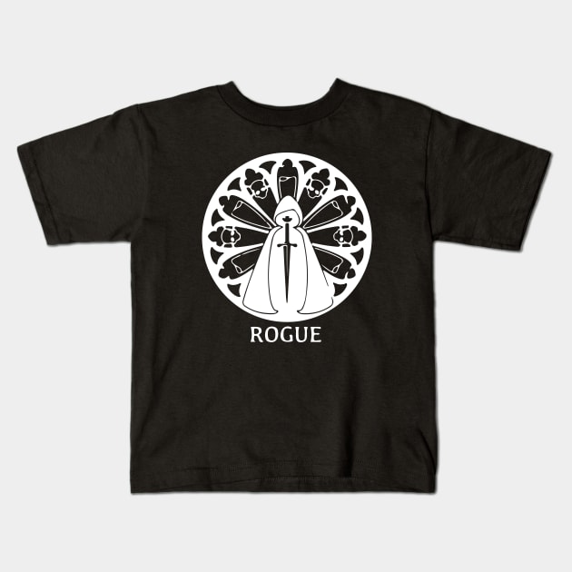 Dnd Rogue Class Symbol Print Kids T-Shirt by DungeonDesigns